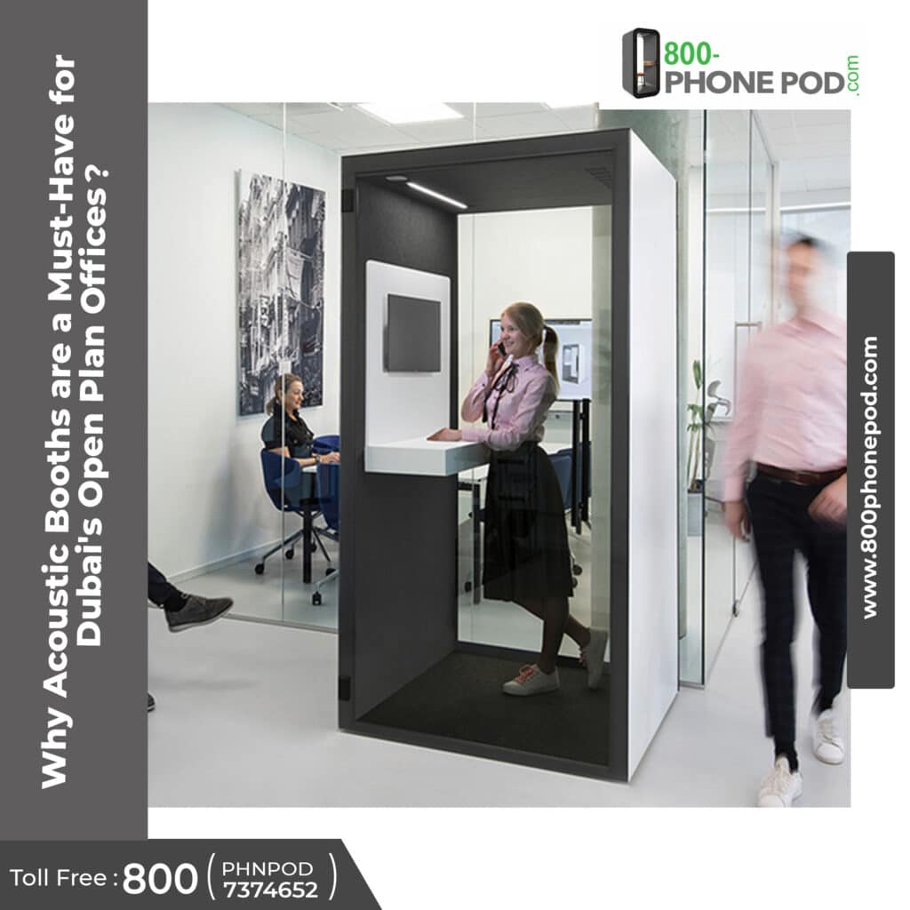 Enhance productivity and privacy in Dubai's open-plan offices with must-have acoustic booths. Discover the key to a focused and efficient work environment.