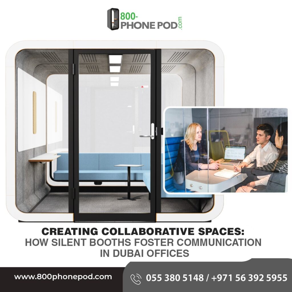 Transform your Dubai office into a collaborative hub with silent booths. Enhance communication & productivity with 800PHONEPOD's Silent Booth