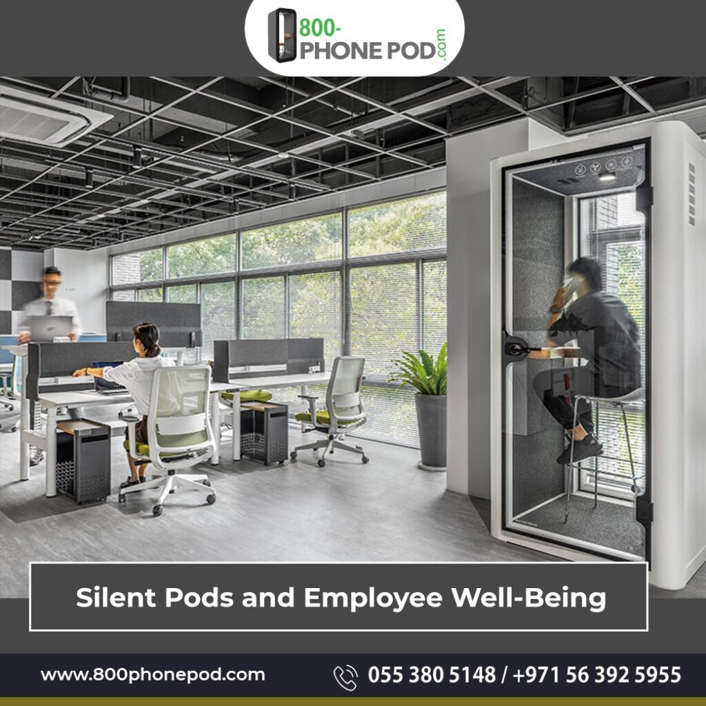 Elevate employee well-being with silent pods. Discover how the best in Dubai's acoustic booth design fosters workplace serenity. Explore now with 800-Phonepod! Call Today at 055 380 5148.