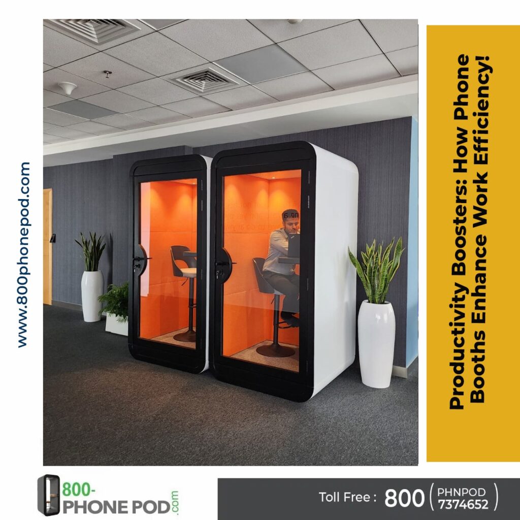 Revolutionize work efficiency with phone booths! Explore top Dubai acoustic solutions that elevate productivity and streamline the workplace with 800-Phonepod.