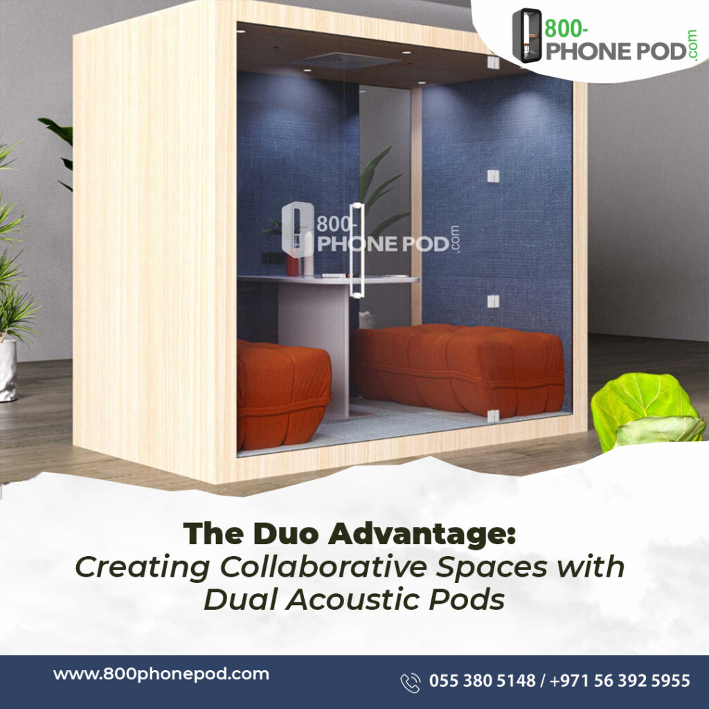 Discover the transformative power of duo acoustic pods and its advantages. We at 800Phonepod introduces versatile solutions for modern offices, where our Duo Pods redefine collaborative dynamics with adaptability and privacy.