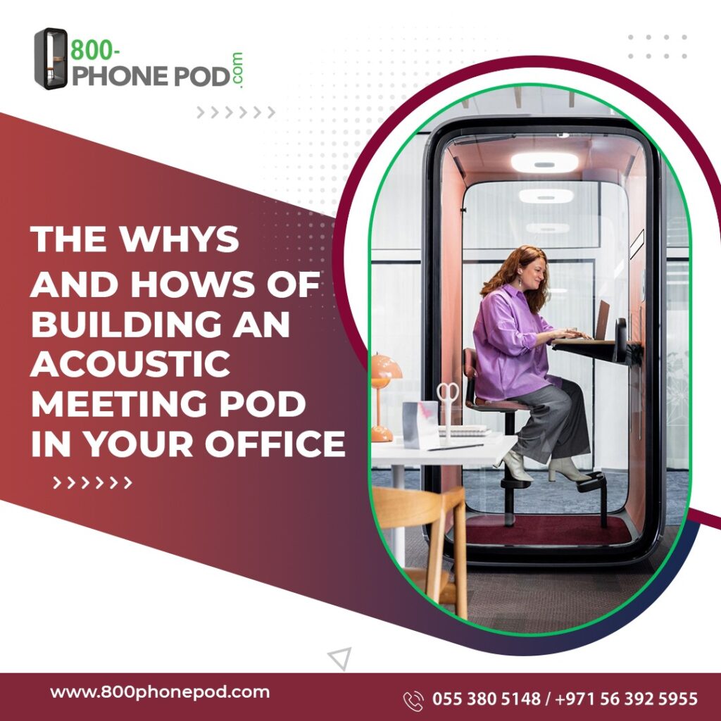 Discover the transformative impact of integrating acoustic meeting pods into your office space. Explore the compelling reasons and essential steps that enhance collaboration, privacy, and productivity. Trust 800Phonepod, Dubai's premier office acoustic pod provider, for innovative solutions in crafting the ideal workspace.