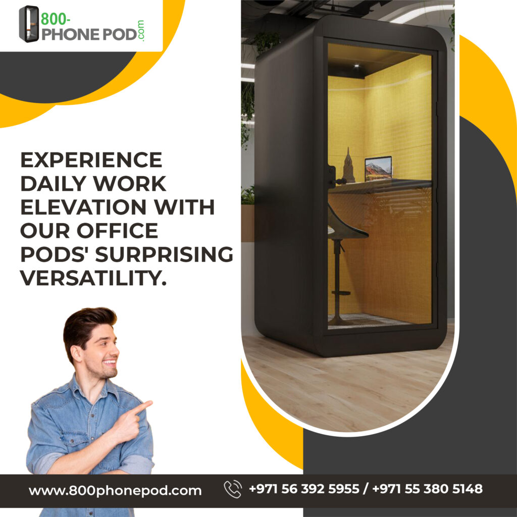 Elevate your workday with the unmatched versatility of office pods. Discover how these compact havens redefine your daily office experience. Top phone pod company in Dubai.
