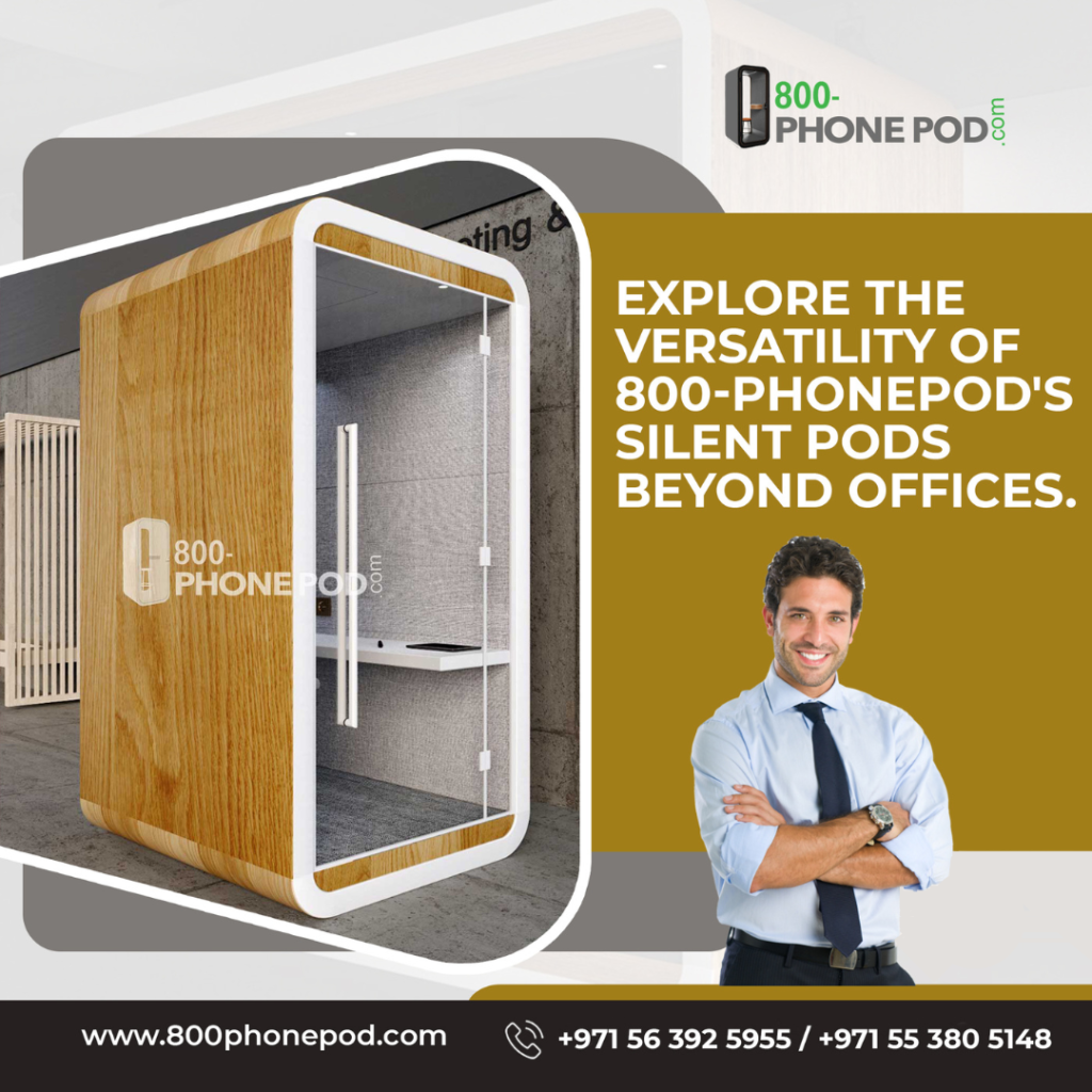 Discover boundless versatility with 800-Phonepod's silent pods. From offices to classrooms, healthcare to home offices, explore how these innovative sanctuaries redefine private spaces for enhanced productivity and well-being.