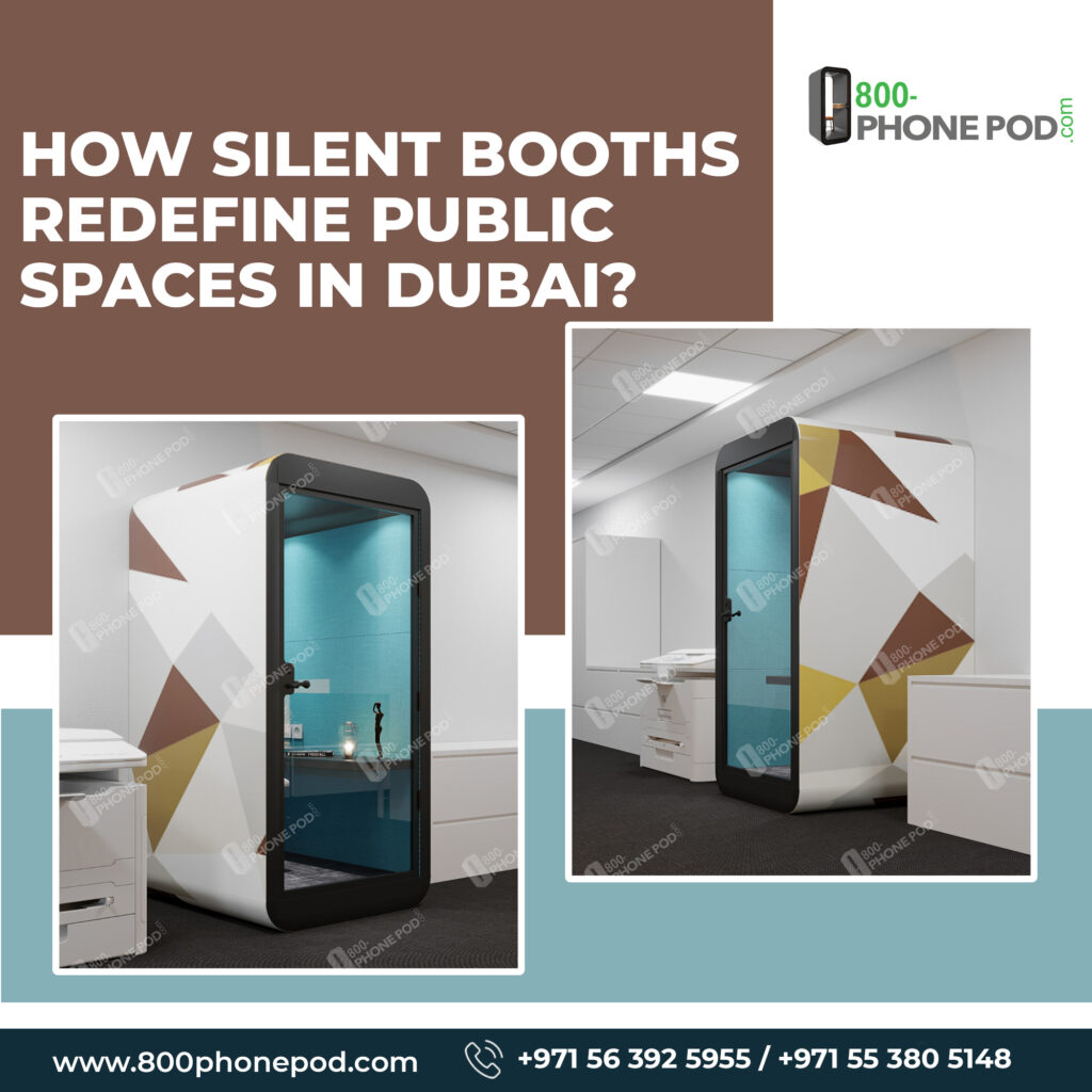 Experience the silent revolution in Dubai's public spaces with 800-Phonepod's versatile soundproof booths. From parks to malls, airports to cultural hubs, redefine tranquility in every setting.
