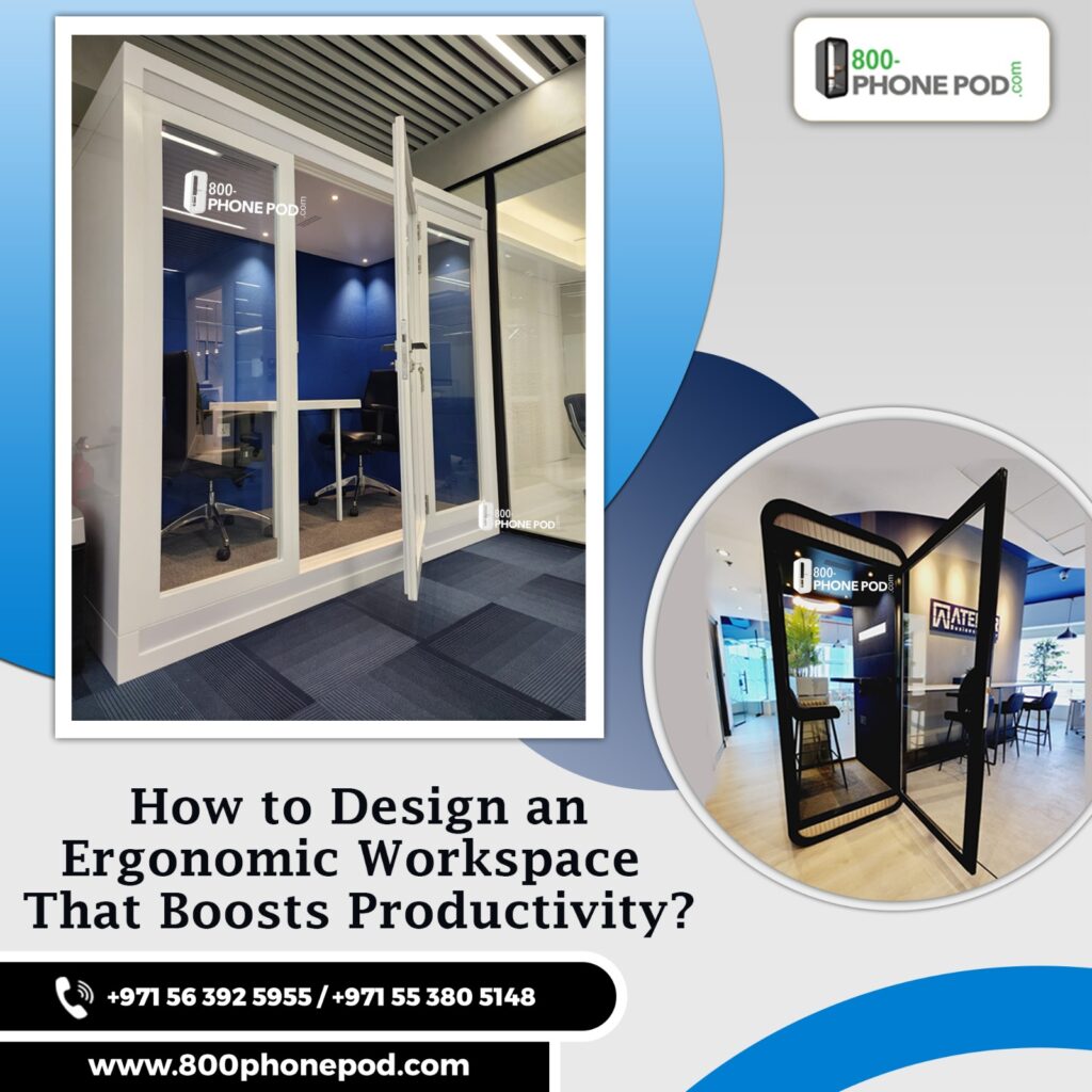 Discover practical design tips for creating an ergonomic workspace that boosts productivity & well-being. Explore ergonomic pods & booth designs by experts.